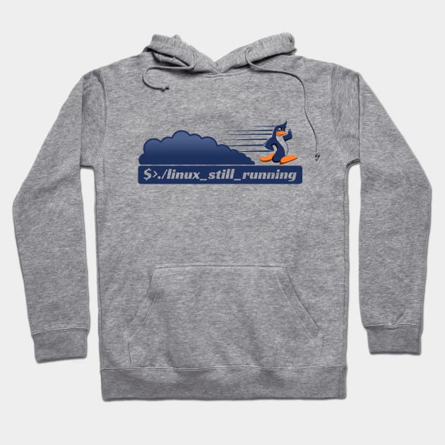 Linux Penguin Running Hoodie by sketchtodigital